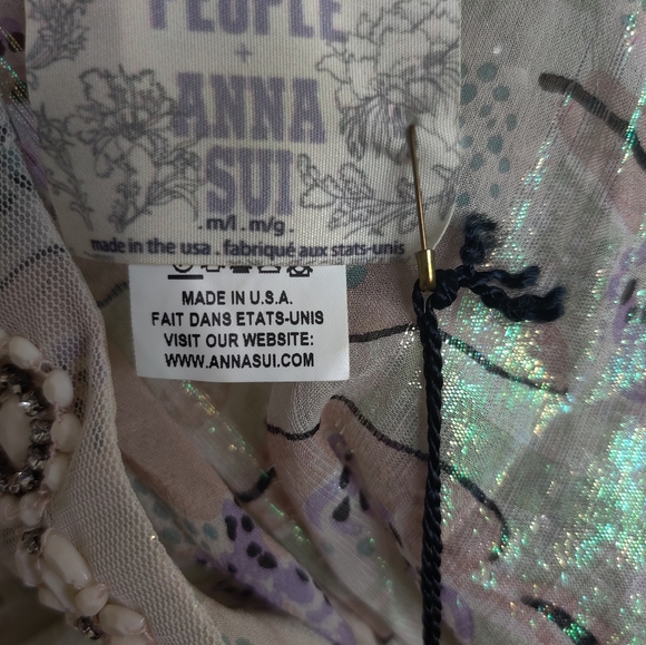 Free People/Anna Sui Iridescent Multicolor Swim Coverup - Picture 3 of 12